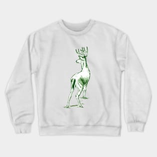 Curious Deer (green) Crewneck Sweatshirt